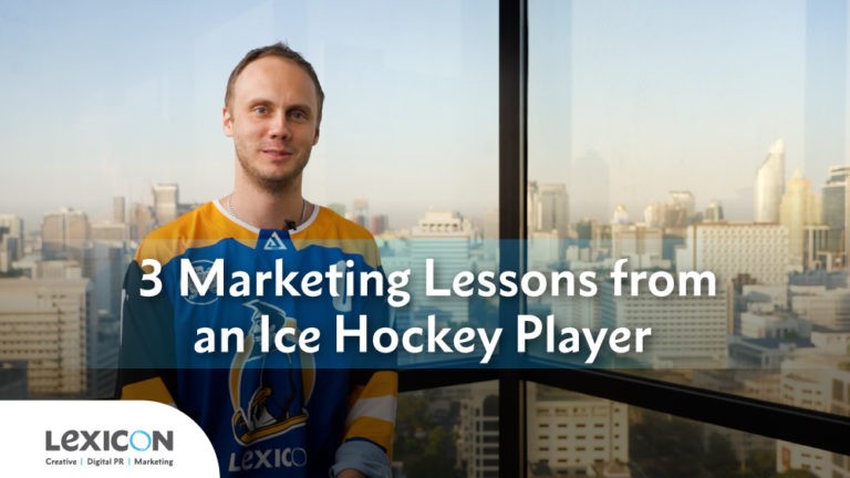 man speaking about marketing lessons